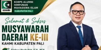 Dapatkan Kepercayaan Penuh, Firdaus Hasbullah Terpilih Aklamasi Nakhodai KAHMI PALI 2026–2031.