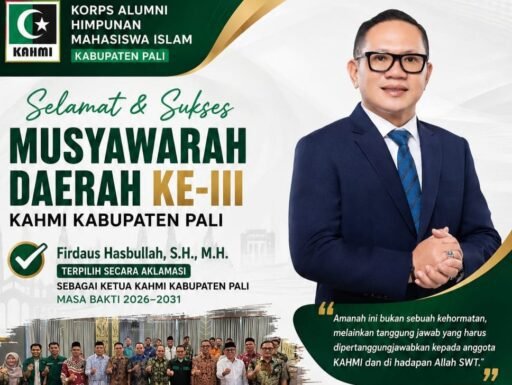 Dapatkan Kepercayaan Penuh, Firdaus Hasbullah Terpilih Aklamasi Nakhodai KAHMI PALI 2026–2031. Dapatkan Kepercayaan Penuh, Firdaus Hasbullah Terpilih Aklamasi Nakhodai KAHMI PALI 2026–2031.