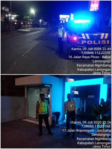 Polsek Ngimbang Gelar Patroli Blue Light Guna Menjaga Siskamtibmas Daerah Rawan Kriminal Di Wilayah Ngimbang Polsek Ngimbang Gelar Patroli Blue Light Guna Menjaga Siskamtibmas Daerah Rawan Kriminal Di Wilayah Ngimbang
