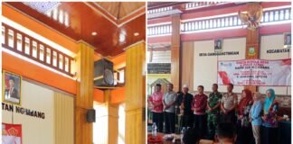Polsek Ngimbang Gelar Rakor Pamit Kenal Kapoksek Dan Danramil 0812/06 Ngimbang Di Balai Desa Ganggangtingan