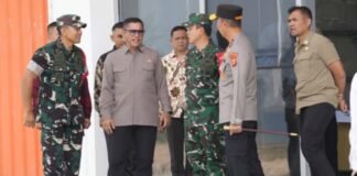 Bersama Pangdam II/ Sriwijaya Kapolda SumSel Pastikan Pengamanan RI.2 Berjalan Aman Dan Humanis