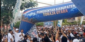 Ribuan Peserta Jalan Sehat Anti Mager Toraja Utara, Dilepas Langsung Gubernur Sulawesi Selatan