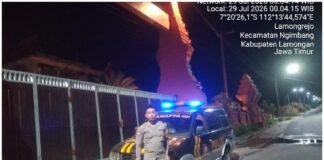 Pastikan Wilayah Ngimbang tetap Aman Polsek Ngimbang Gelar Patroli Blue Light 4C Di Daerah Rawan Kriminal