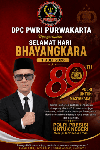 DPC PWRI Purwakarta Ucapkan Selamat Hari Bhayangkara ke-80 Tahun 2026 DPC PWRI Purwakarta Ucapkan Selamat Hari Bhayangkara ke-80 Tahun 2026