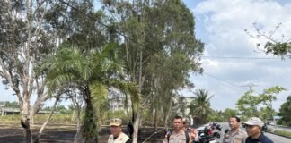 Kebakaran Lahan Gambut Seluas 1 Hektare di Depan Stadion Mahmud Jalal, Polisi Selidiki Sumber Api