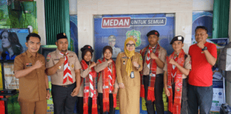 Camat Medan Perjuangan Lepas 5 Pramuka Menuju Jamnas XII: “Bawa Nama Baik Sumut!”