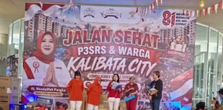 Jelang HUT ke-81 RI, 1.400 Warga dari 18 Tower Kalibata City Jalan Sehat Bersama