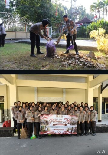Jelang Hari Jadi ke-78, Polwan Polda NTB Kompak Bersihkan Lingkungan Mako Jelang Hari Jadi ke-78, Polwan Polda NTB Kompak Bersihkan Lingkungan Mako