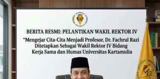 *Mengejar Cita-Cita Menjadi Profesor, Dr. Fachrul Razi menjadi Wakil Rektor di Universitas Kartamulia*
