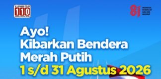 Ajak Warga Kibarkan Bendera Sebulan Penuh, Pemerintah Teguhkan Semangat Kebangsaan Agustus 2026.