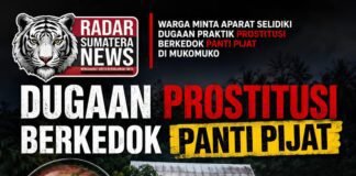 Warga Minta Aparat Selidiki Dugaan Praktik Prostitusi Berkedok Panti Pijat di Mukomuko