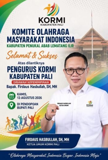 Menuju PALI Sehat 2030, Firdaus Hasbullah Resmi Dilantik Jadi Ketua KORMI PALI Periode 2026-2030 Menuju PALI Sehat 2030, Firdaus Hasbullah Resmi Dilantik Jadi Ketua KORMI PALI Periode 2026-2030