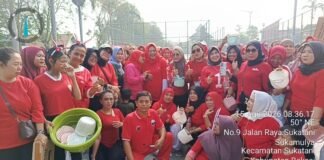Semarak Kemerdekaan di Sukatani: Senam, Joging, dan Doorprize Ramaikan Stadion Mini H.Desi Banjir Dukungan
