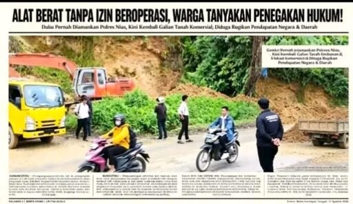 *”KETUA GBNN NIAS ANGKAT BICARA: ALAT BERAT TANPA IZIN BEROPERASI LAGI, DESAK KAPOLRES TINDAK TEGAS!”* *”KETUA GBNN NIAS ANGKAT BICARA: ALAT BERAT TANPA IZIN BEROPERASI LAGI, DESAK KAPOLRES TINDAK TEGAS!”*