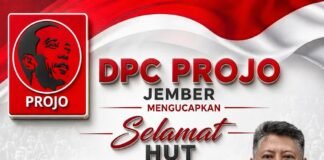 HUT ke-12, DPC Projo Jember Teguhkan Komitmen untuk Terus Bersama Rakyat