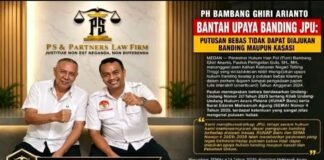 *JPU AJUKAN BANDING — PH BAMBANG GHIRI: BERTENTANGAN HUKUM!*