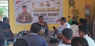 Jumat Curhat di Desa Sungai Buluh, Kapolsek Bunut Ajak Warga Lawan Narkoba, Judi Online dan Karhutla