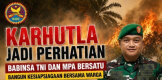 *Karhutla Jadi Perhatian, Babinsa TNI dan MPA Bersatu Bangun Kesiapsiagaan Bersama Warga*