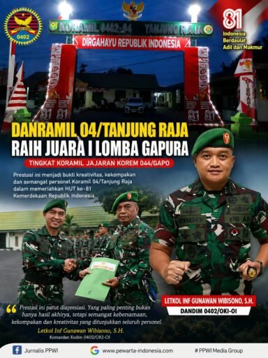 *Danramil 04/Tanjung Raja Raih Juara I Lomba Gapura Tingkat Koramil Jajaran Korem 044/Gapo* *Danramil 04/Tanjung Raja Raih Juara I Lomba Gapura Tingkat Koramil Jajaran Korem 044/Gapo*
