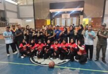 GOR KONI Majalaya,Saksi Kemenangan 6-2 Tim Basket Putri Desa Padaulun atas Sukamaju,Pada POR Perangkat Desa