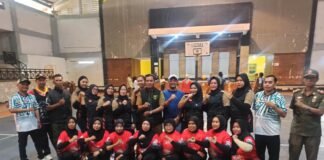 GOR KONI Majalaya,Saksi Kemenangan 6-2 Tim Basket Putri Desa Padaulun atas Sukamaju,Pada POR Perangkat Desa