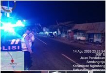 Personil Polsek Ngimbang Gencar Gelar Patroli Blue Light Guna Daya Cegah Dan Tangkal 4C Di Daerah Rawan