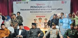 Upacara Pengukuhan Pasukan Pengibar Duplikat Bendera Pusaka Tingkat Kec. Ciparay Tahun 2026 Graha Wira Karya