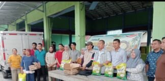 Jaga Stabilitas Pangan, Dinas Perdagangan PALI Gelar Operasi Pasar Murah di Desa Karang Tanding.