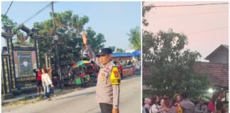 Polsek Ngimbang Giat Pengamanan Kegiatan Pemberangkatan Karnaval Tingkat Dusun Desa Ganggangtingan