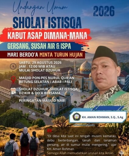 Kondisi Desa Kian Gersang KH Aman Rohman S.Q, S.ag. Imbau Warga Hadiri Sholat Istisqa di Ponpes Nurul Qur’an! Kondisi Desa Kian Gersang KH Aman Rohman S.Q, S.ag. Imbau Warga Hadiri Sholat Istisqa di Ponpes Nurul Qur’an!