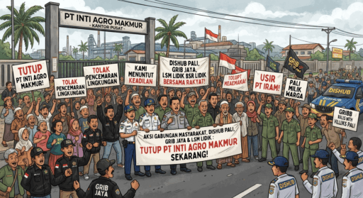 PT IAM Kabur dari Rapat, Gabungan Dishub PALI, GRIB Jaya, LSM Lidik dan Warga Siap Melakukan Penutupan Total! PT IAM Kabur dari Rapat, Gabungan Dishub PALI, GRIB Jaya, LSM Lidik dan Warga Siap Melakukan Penutupan Total!