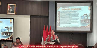 Kapolda KUNKER ke Polres R/L:Irjen Pol. Yudhi SW,S.I.K.,Berikan Intruksi Tegas Kesemua Anggota Polda Bengkulu