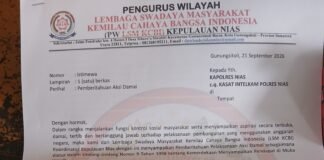 Kawal Mutu Proyek Negara, LSM KCBI Kepulauan Nias Gelar Aksi Damai.