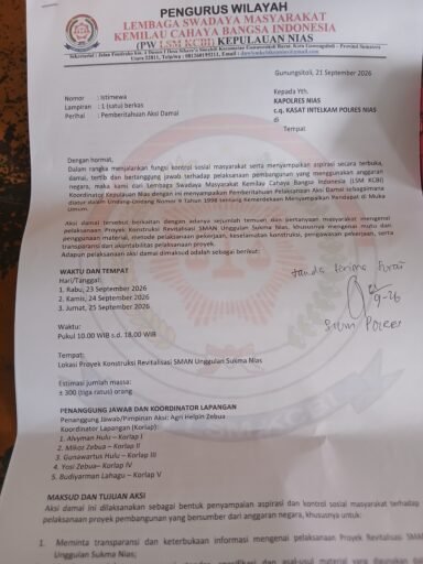 Kawal Mutu Proyek Negara, LSM KCBI Kepulauan Nias Gelar Aksi Damai. Kawal Mutu Proyek Negara, LSM KCBI Kepulauan Nias Gelar Aksi Damai.