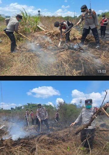 Polsek Ampenan Gerak Cepat Tangani Karhutla di Jempong Baru Polsek Ampenan Gerak Cepat Tangani Karhutla di Jempong Baru