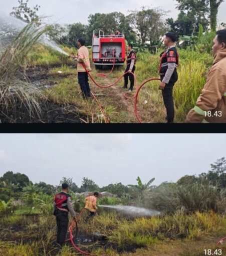 Sat Samapta Polresta Mataram Sigap Tangani Kebakaran Lahan Kuburan di Jatisela Sat Samapta Polresta Mataram Sigap Tangani Kebakaran Lahan Kuburan di Jatisela