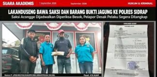 *LAKANDUSENG BAWA SAKSI & BARANG BUKTI JAGUNG DAN SAKSI ACONGGE DIPERIKSA , DESAK TANGKAP PELAKU SEGERA!*