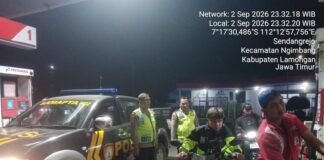 Antisipasi Tindak Kriminal Polsek Ngimbang Gelar Patroli Blue Light 4C, Menyasar Daerah Rawan