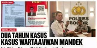 *Dua Tahun Kasus Wartawan Mandek, Kuasa Hukum Siap Lapor ke Kadiv Propam Mabes Polri*