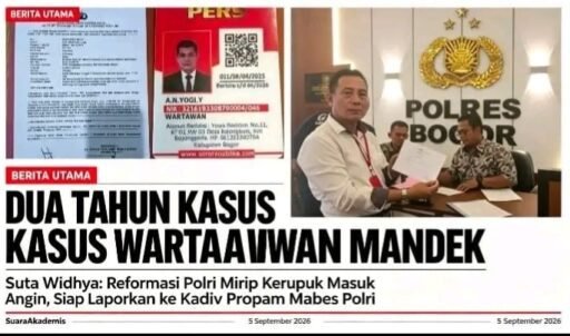 *Dua Tahun Kasus Wartawan Mandek, Kuasa Hukum Siap Lapor ke Kadiv Propam Mabes Polri* *Dua Tahun Kasus Wartawan Mandek, Kuasa Hukum Siap Lapor ke Kadiv Propam Mabes Polri*