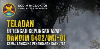 *Teladan di Tengah Kepungan Asap, Dandim 0402/OKI-OI Kawal Langsung Penanganan Karhutla*