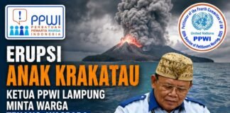 Erupsi Anak Krakatau, Ketua PPWI Lampung Minta Warga Tenang, Waspada, dan Andalkan Informasi Akurat