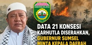Data 21 Konsesi Karhutla Diserahkan, Gubernur Sumsel Minta Kepala Daerah Berani Bertindak Tegas