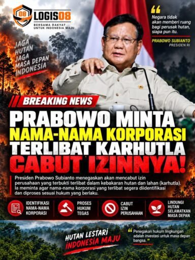 *IDENTIFIKASI NAMA KORPORASI TERLIBAT KARHUTLA, CABUT IZIN DAN PROSES SESUAI HUKUM YANG BERLAKU* *IDENTIFIKASI NAMA KORPORASI TERLIBAT KARHUTLA, CABUT IZIN DAN PROSES SESUAI HUKUM YANG BERLAKU*
