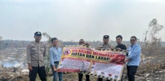 HOTSPOT TERDETEKSI SATELIT SNPP, POLISI CEK TITIK NOL DAN TEMUKAN LAHAN SAWIT TERBAKAR 2 HEKTARE