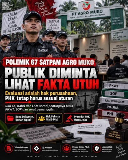 *Minta Publik Lihat Fakta Utuh: Evaluasi Adalah Hak Perusahaan, PHK Tetap Harus Sesuai Aturan* *Minta Publik Lihat Fakta Utuh: Evaluasi Adalah Hak Perusahaan, PHK Tetap Harus Sesuai Aturan*