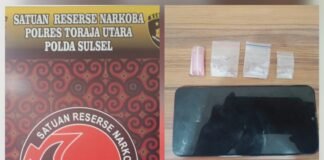 Kembali Satresnarkoba Polres Toraja Utara Amankan Seorang Pemuda di Eran Batu Kecamatan Kesu’
