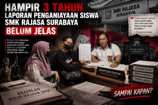 Unit PPA Polrestabes Surabaya Dinilai Gagal Lindungi Anak, Kasus SMK Rajasa 3 Tahun Tak Ada Kejelasan Unit PPA Polrestabes Surabaya Dinilai Gagal Lindungi Anak, Kasus SMK Rajasa 3 Tahun Tak Ada Kejelasan