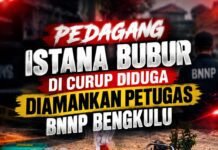 Pedagang Istana Bubur di Curup, Diduga telah Diamankan Petugas BNNP Wilayah Bengkulu.