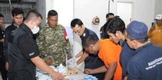 Rutan Kelas I Palembang Gelar Razia Gabungan dan Tes Urine Bersama TNI, POLRI, BNNP Sumsel dan PATNAL
